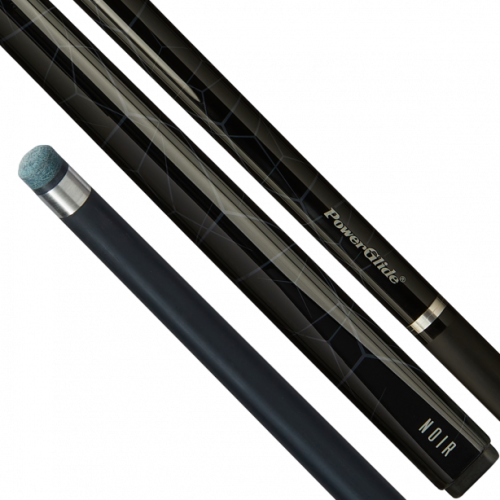 Powerglide Noir Snooker Cue Σύνθετο υαλοβάμβακα 2 τεμαχίων 57" 10mm Tip Καουτσούκ προφυλακτήρα 2