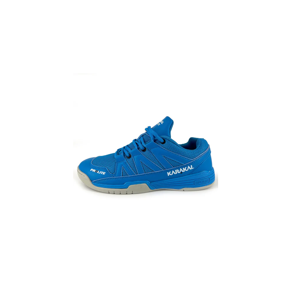 (44.5) Karakal Pro Lite Indoor Squash Court Shoes Non Slip Arch Support Shock Absorbent Blue Trainer