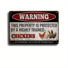 (No.3-20x30CM, only one) Chicken Coop Decor Metal Tin Sign 8x12inch, Chicken Signs Vintage Plaque Decor, Wall Decor