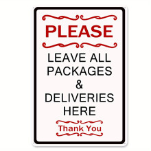 (No.2-20x30CM, only one) Please Leave Packages Here Metal Sign, Package Delivery Decor, Indoor & Outdoor Use For Front Door, Business?8x12in