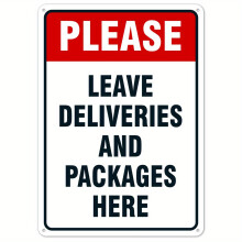 (No.1-20x30CM, only one) Please Leave Packages Here Metal Sign, Package Delivery Decor, Indoor & Outdoor Use For Front Door, Business?8x12in