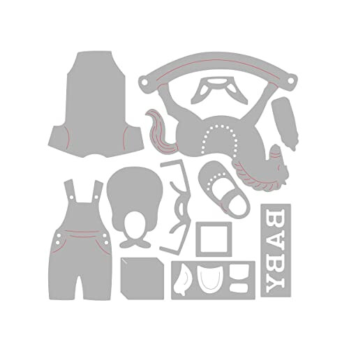 Kit de dies thinlits - SIZZIX - Novo Bebé - 12 pcs - Misturado - Adulto 2