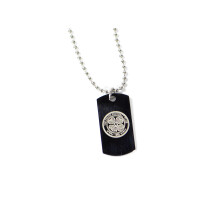 Celtic Stainless Steel Engraved Crest Dog Tag and Chain