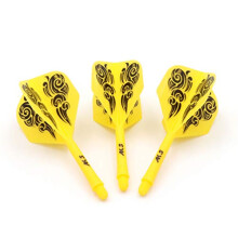 ROST Integrated Dartpfeile Schäfte Shafts and Darts Flights Standard Shape,Set of 3 pcs Unique Designed Pattern(CSAK-57XFY)