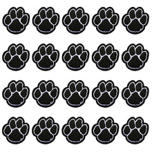 20 PCS Paw Print Patch Paw Print Iron on Patch Embroidered for Clothes Jackets T-Shirt Jeans Backpack Dog Paw Puppy Embroidered Iron Sew On Clothes