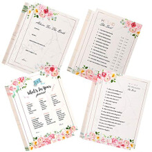 40 x Hen Night Party Games, Advice For The Bride Cards, How Well do You Know the Bride, 4 Games, for hen do or bridal shower with the bride to be,