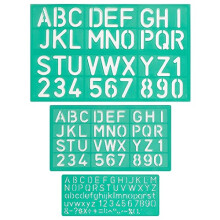 Stencil Set, Letter and Number, Linex 10-20-30mm Set