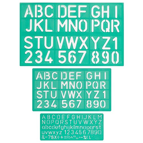 Stencil Set, Letter and Number, Linex 10-20-30mm Set
