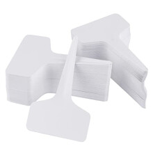 200 Pieces Durable Plant Labels Tags Markers, T-Type White Waterproof Plant Labels for Outdoor Plants Garden Nursery Markers Plant Sign (6 x 10cm)