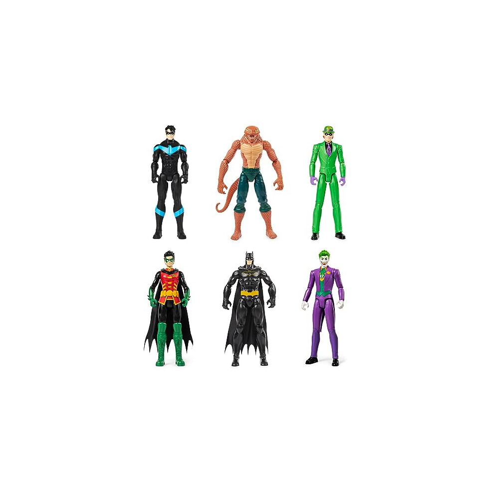 Comics, Batman 6-Pack | Batman, Robin, Nightwing, The Joker, The Riddler, Copperhead | 30-cm Action Figures, Kids' Toys for Boys and Girls Ages 3