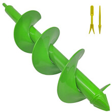 10cm x 40cm Garden Spiral Auger Drill Bit Set Post Hole Digger for Planting Bulbs, Heavy Duty Bulb Planter Tool Fence Post Auger Used to Hard