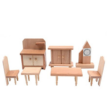 Dollhouse Furniture 1:12 Scale Dollhouse Wooden Furniture Miniature Set Dollhouse Accessories Furniture Model-kitchen Room