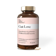 | Gut Love | Natural Probiotic & Prebiotic for Gut Health | High Strength | Bloating & IBS Relief | Digestive Supplements | No Additives | Vegan | 30