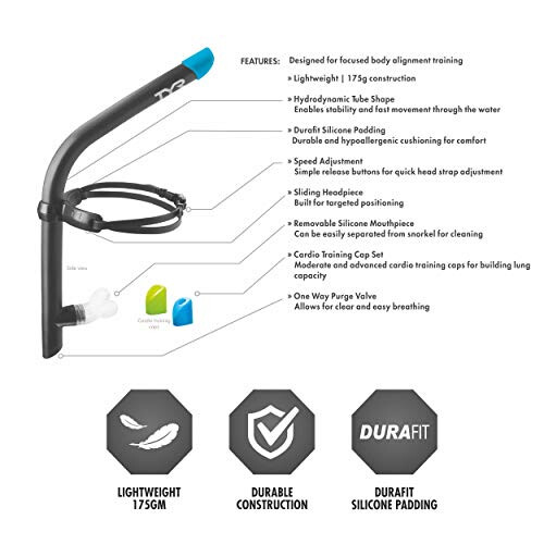 TYR Blend Ultralite Snorkel 2.0 (Black) 1