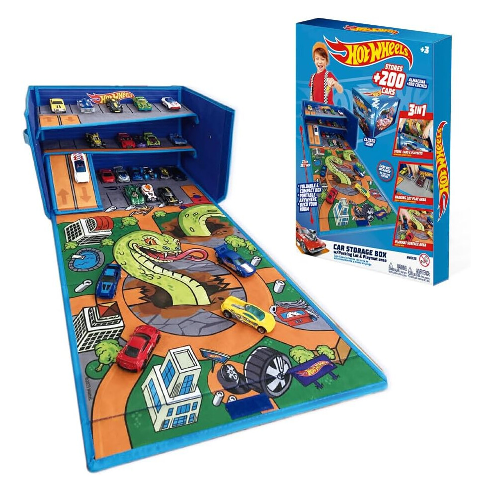 Hot Wheels Cars Case Garage Box Playmat Car Toys Storage Box