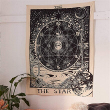 Tarot Star Wall Tapestry Mysterious Celestial Tapestry Wall Hanging Medieval Tarot Decor Home Decoration for Bedroom Living Room (Constellation, M -
