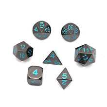 7 PCS Metal Dice Set DND Game Polyhedral Solid Metal D&D Dice Set with Storage Bag and Zinc Alloy with Enamel for Role Playing Game Dungeons and