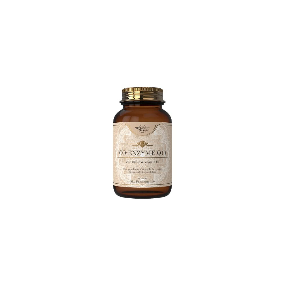 Sky Premium Life Coenzyme Q10 Food Supplement - 60 Tablets With Biotin And Vitamin B6