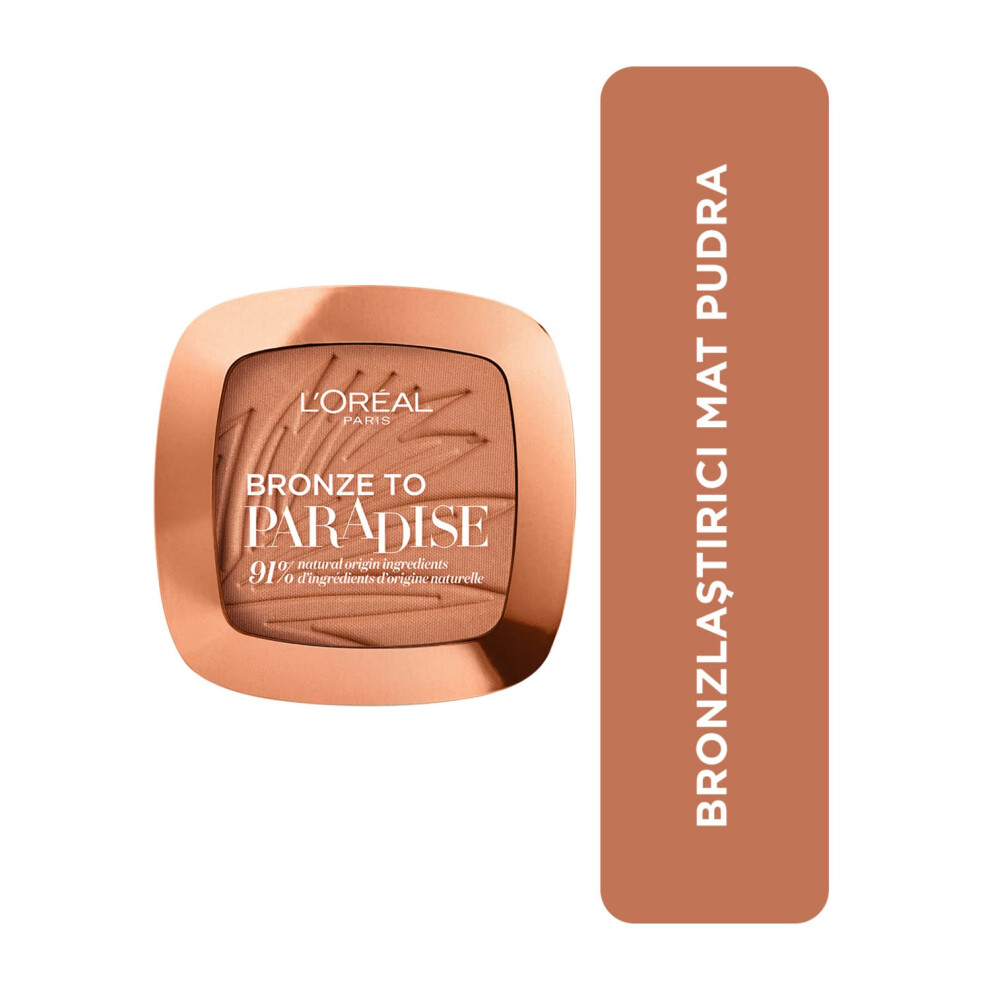 L'Oreal Paris Bronzer 02 - Matte Bronzing Pressed Powder, Shimmer Free, Medium