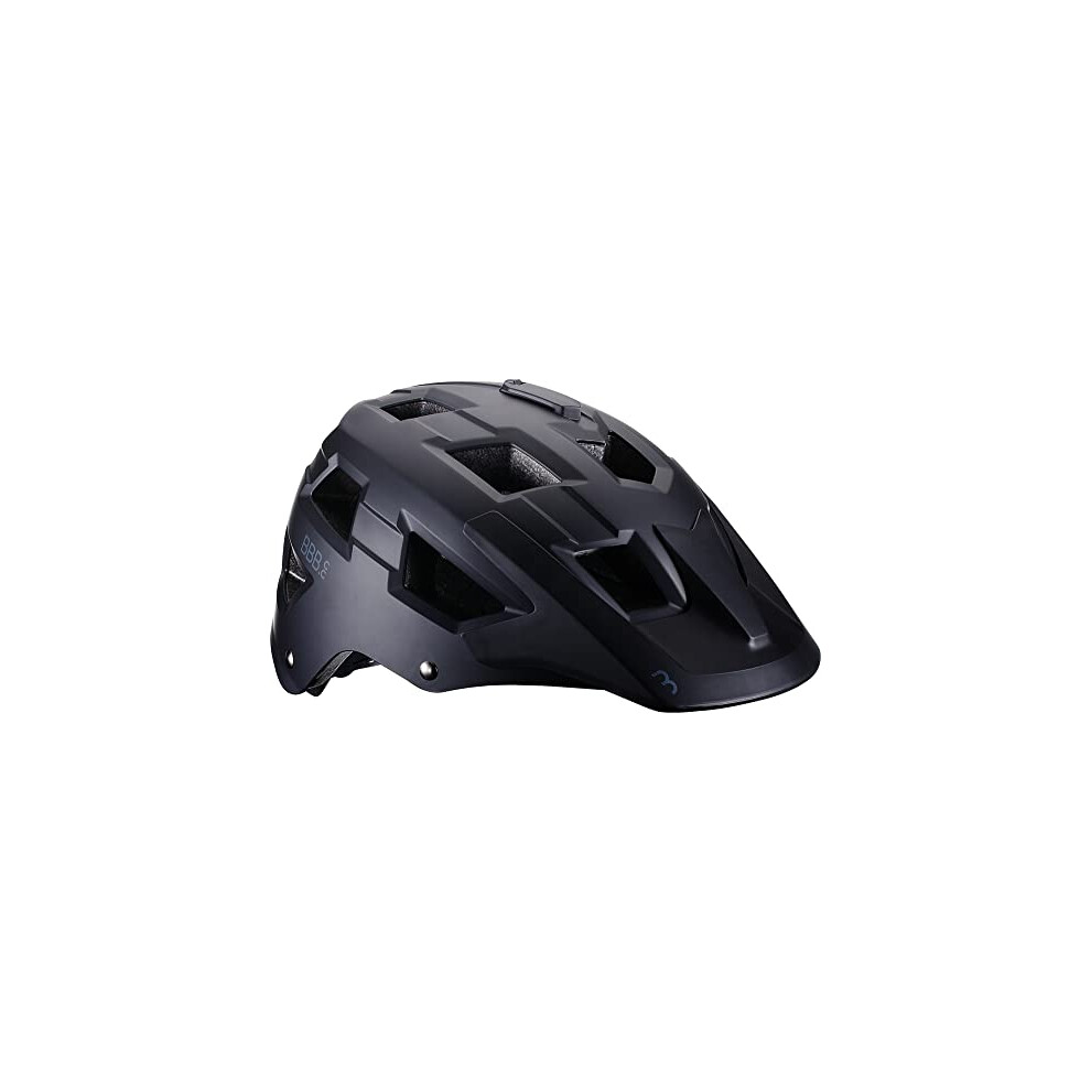 Cycling Unisex Nanga Bhe-54 Cycling Mountain Bike Helmet with Camera Mount ABS Shell Fixed Large Visor CE Certified Mens Womens, Matt Black, M 54-58cm-image-OPC-PDVCCH7-NEW