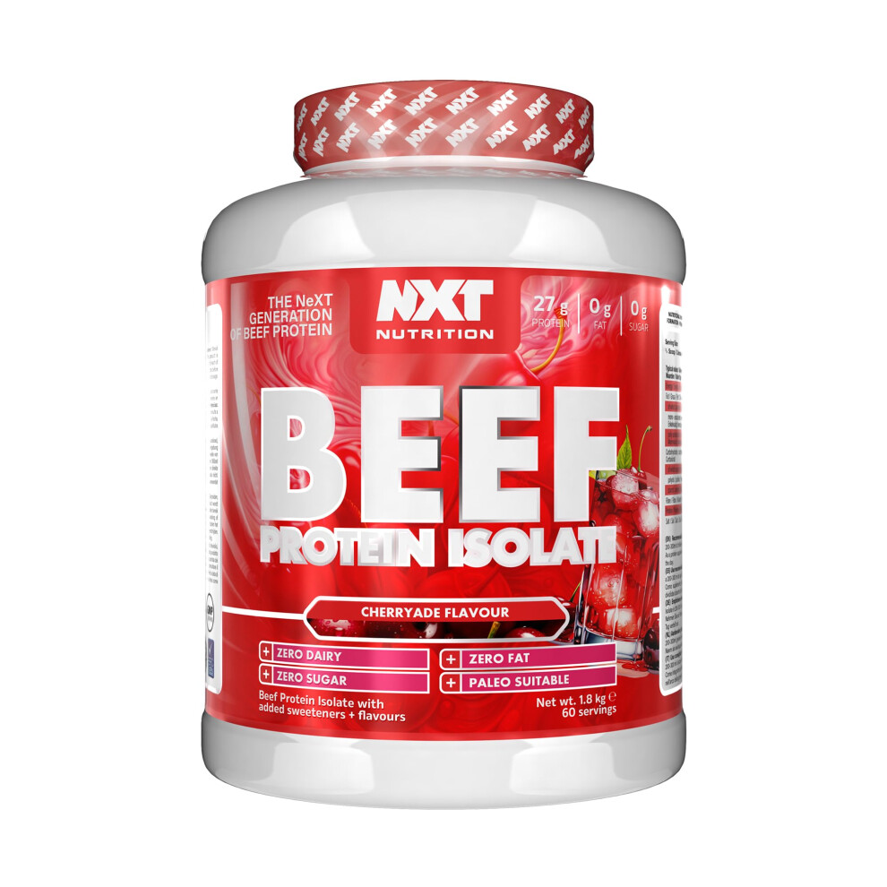 Nxt Nutrition Beef Protein Isolate Powder - Protein Powder High In Natural Amino Acids - Paleo, Keto Friendly - Dairy And Gluten Free - Muscle Recovery | 1.8Kg |