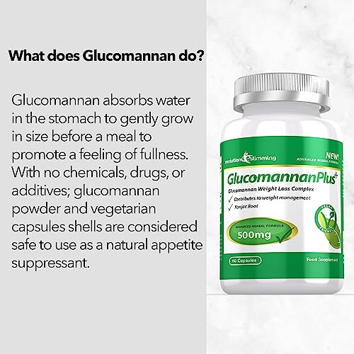Glucomannan Plus Fibre Capsules - for Appetite Control 2