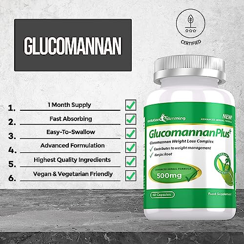 Glucomannan Plus Fibre Capsules - for Appetite Control 1
