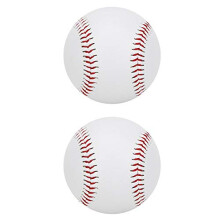 Soft Baseballs,2Pcs PU Elastic Soft Filling Trainning Wear Resistant Base Ball Batting Practice Softball Alloy Bat Hit(Baseballs)