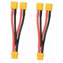 2pcs XT60 Parallel Battery Connector Cable Extension Y Splitter for DJI Phantom RC Mode Helicopter Quadcopter