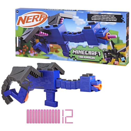 Nerf Blaster Nerf Minecraft Enderdrache mit 12 Nerf Elite Schaumstoffpfeilen 1