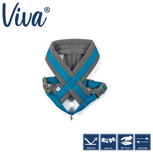 Ancol Viva Padded Harness Blue M 41-53cm 1
