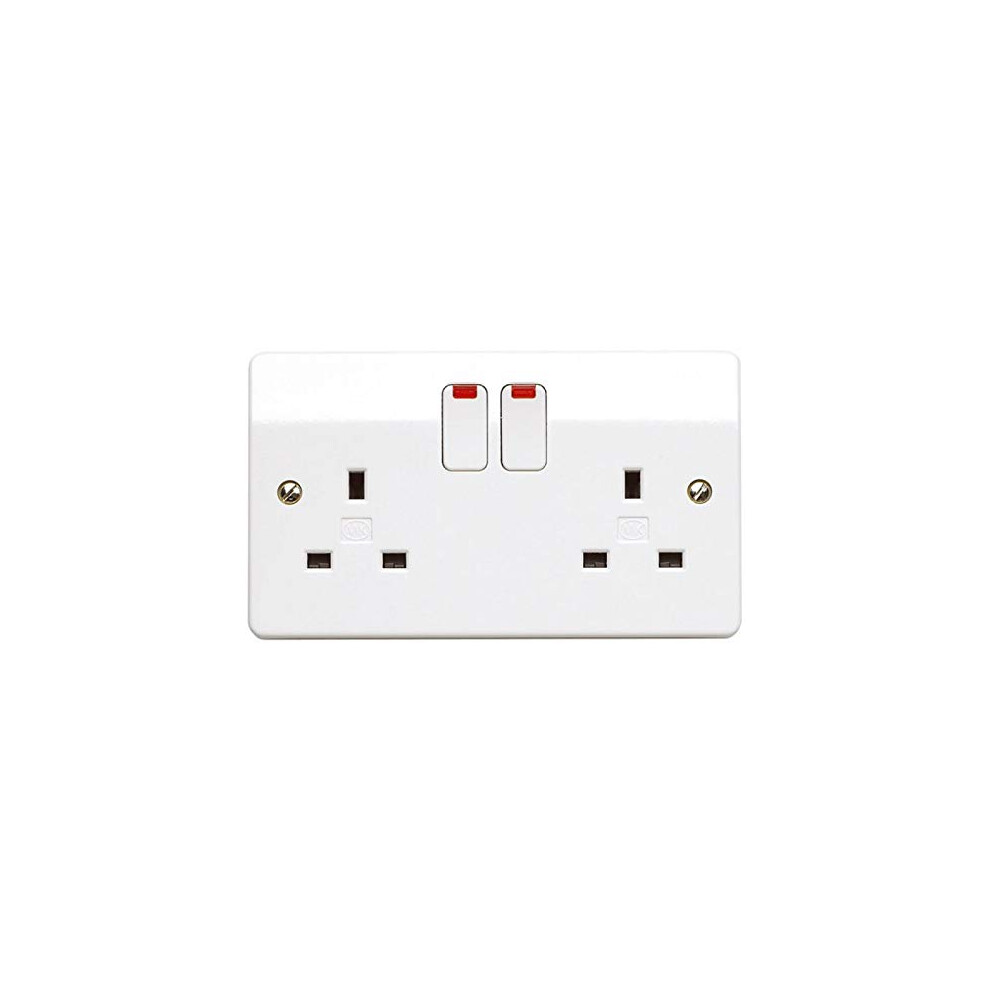 Photos - Other Electrical Equipment 2 X K2747 WHI 13A Double Pole Switchsocket, 2 Gang