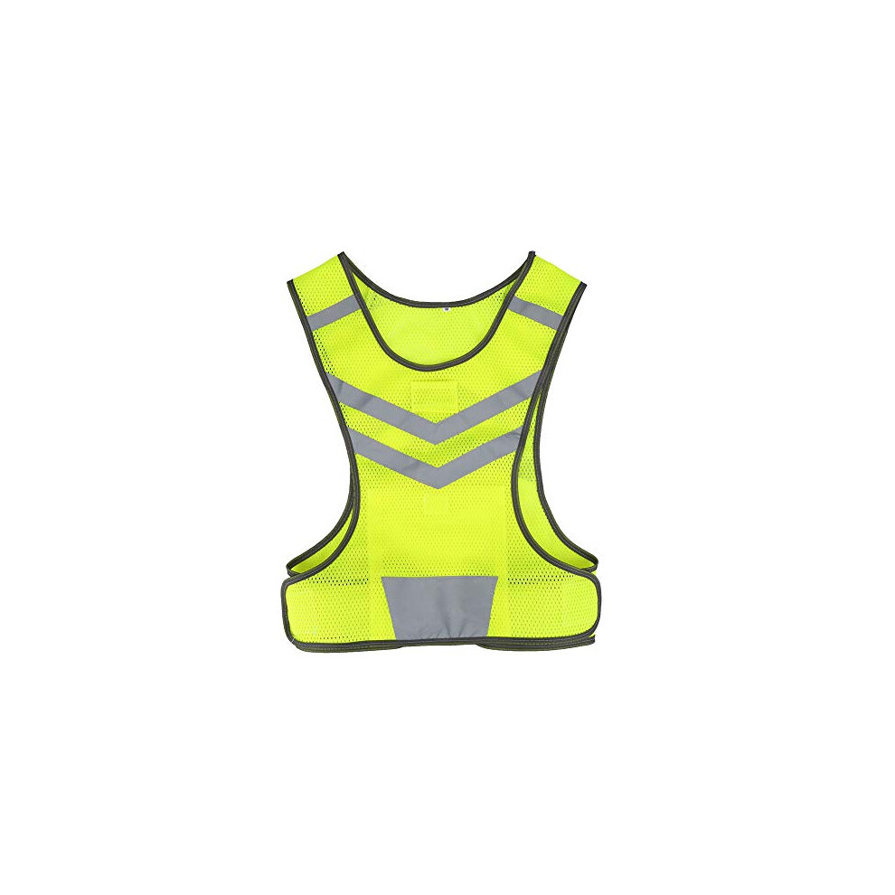Sport Reflective Vest High Visibility Adjustable Fluorescent Yellow Safety Vest For Cycling Running Hiking, Etc 719855207532