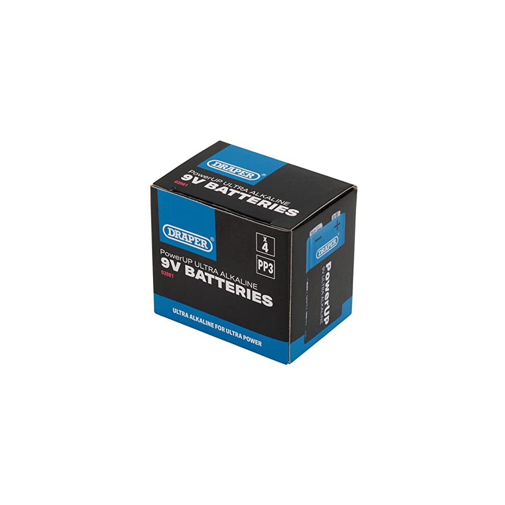 03981 PowerUP Ultra Alkaline 9V Batteries (Pack of 4)