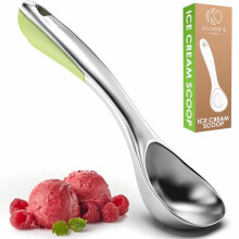  Ice Cream Scoop - Create Perfect Spheres with Our Heavy Duty Ice Cream Scooper - Comfortable Grip Handle Makes Light Work of Frozen Hard Ice Creams