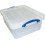 Really Useful Really Useful Plastic Storage Box 23.5 Litre Clear (Pack of 3) 1