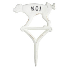 HB16 No Weeing Dog Sign - White