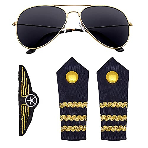 Adult airline pilot accessory kit