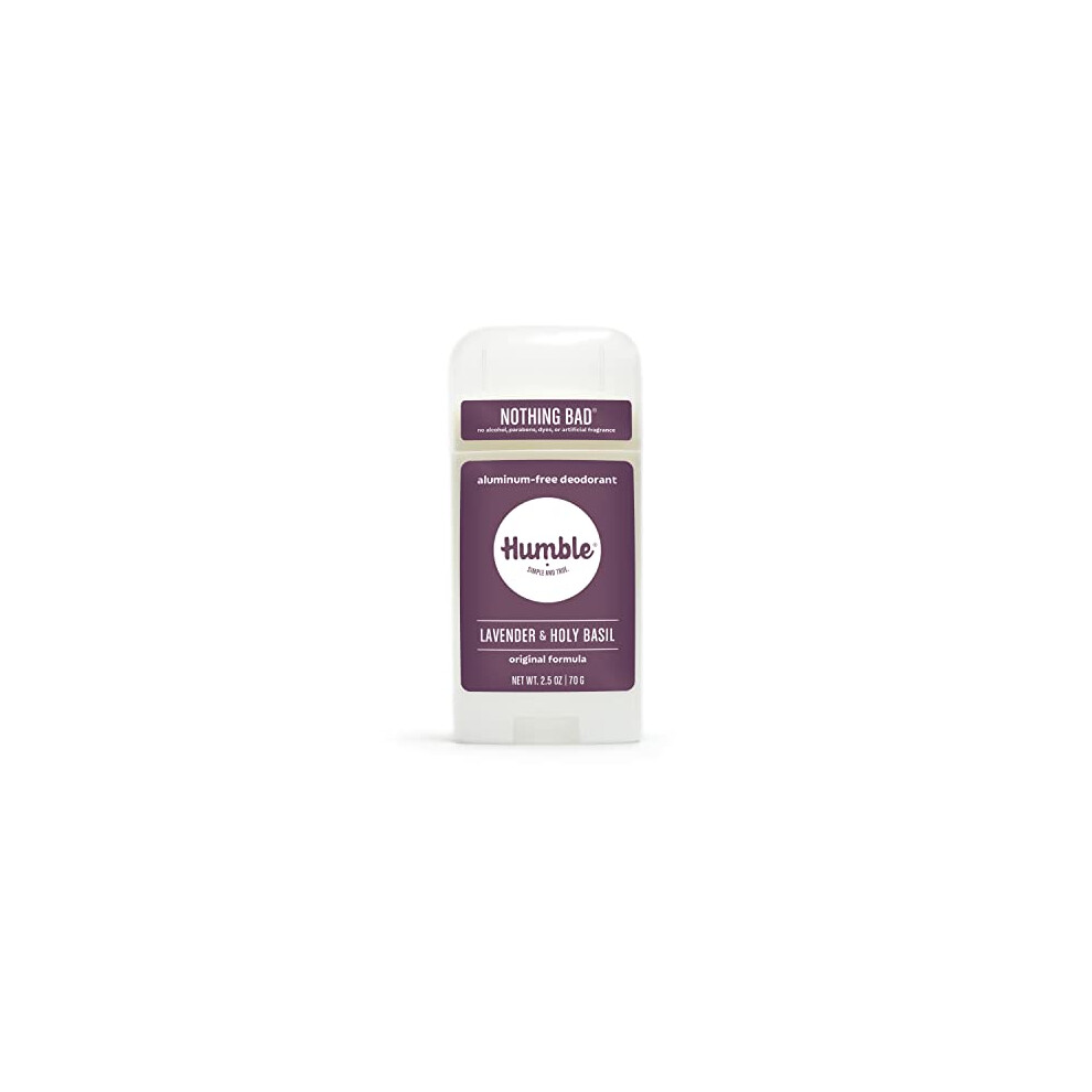 Humble Lavender All Natural Deodorant, Aluminum And Paraben Free, Cruelty Free Men And Women Deodorant Essential And Holy Basil 1-Pack