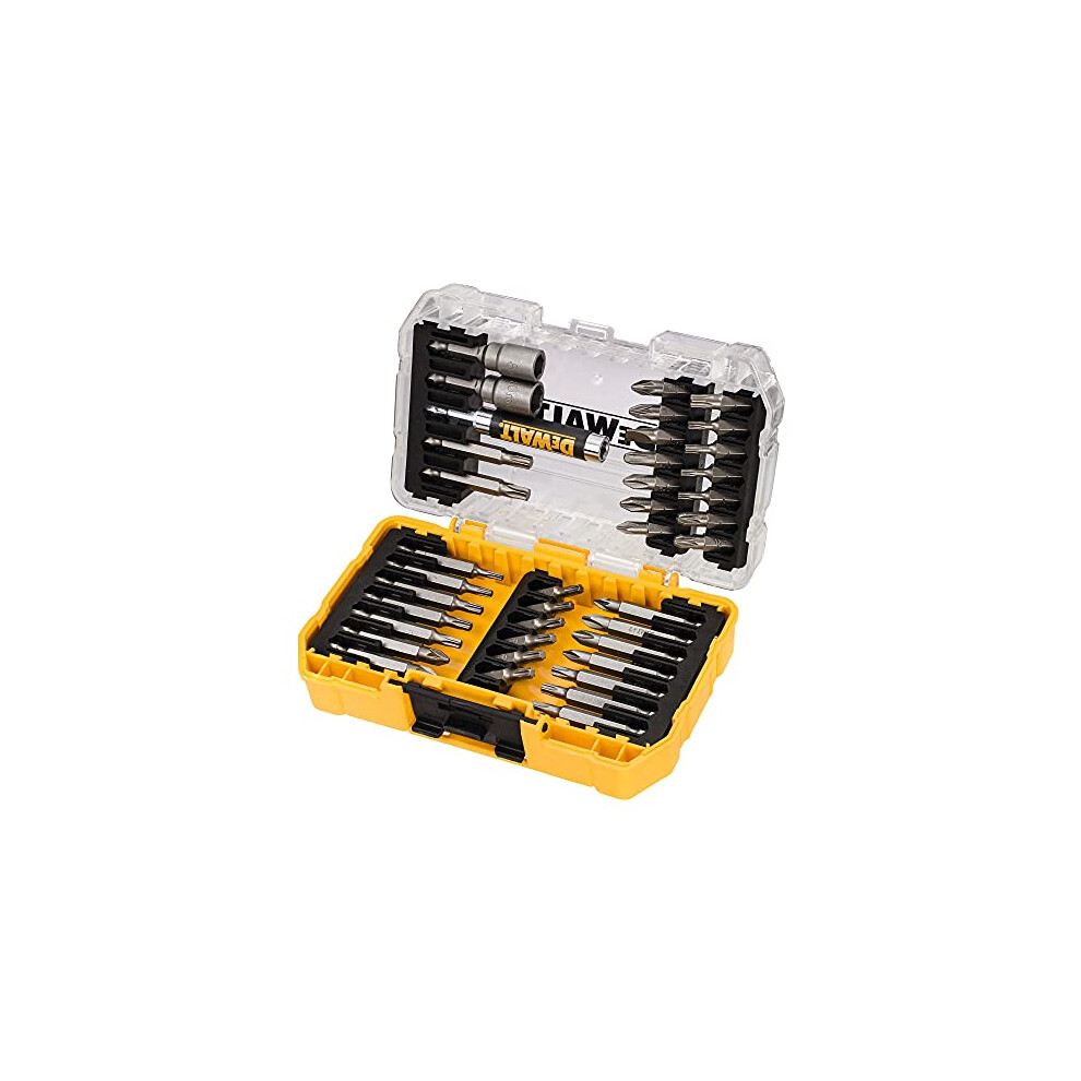 Dewalt High Performance Screwdriver Bit Set (40 Pieces In Tough Case, 25 Mm And 50 Mm Screwdriver Bits, For Screwdriving (Phillips, Slotted, Pozi, Torx & Bit