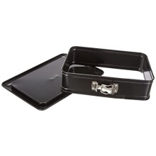 Springform Set Rectangular with Extra Base 28x18 cm, rolled steel plate, Black, 28 x 18 x 5 cm