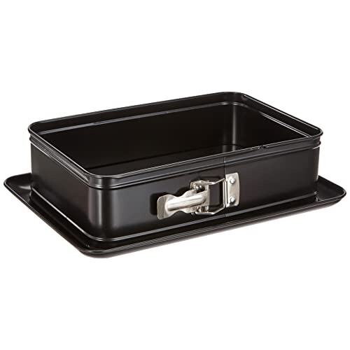 Springform Set Rectangular with Extra Base 28x18 cm, rolled steel plate, Black, 28 x 18 x 5 cm 2