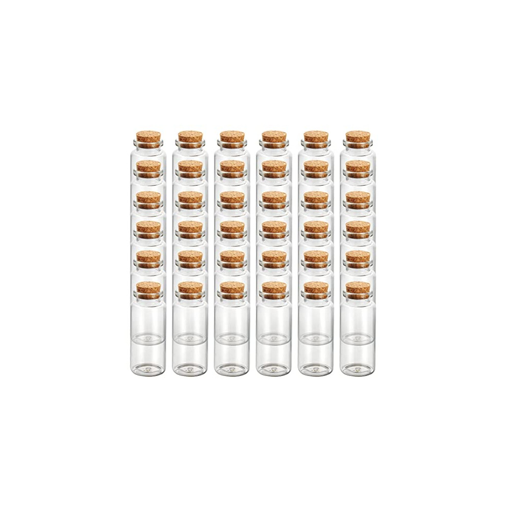 36 Pack of Glass Favour Jars with Cork Lids - 30ml/1.05oz - Mini Mason Airtight Storage Bottles for Wedding Favours, Party, Kitchen Spices and Jam