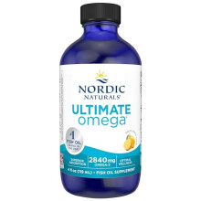 Nordic Naturals, Ultimate Omega, 2840mg Omega-3, Fish Oil with EPA and DHA, Lemon Flavour, 119ml, Lab-Tested, Soy Free, Gluten Free, Non-GMO