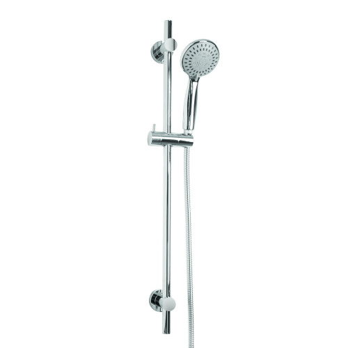 Croydex Flexi-Fix 5 Function Shower Set with 800mm Riser Rail, Chrome