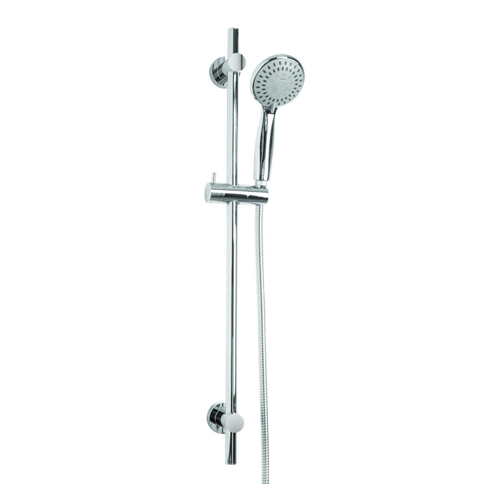 Croydex Flexi-Fix 5 Function Shower Set With 800Mm Riser Rail, Chrome