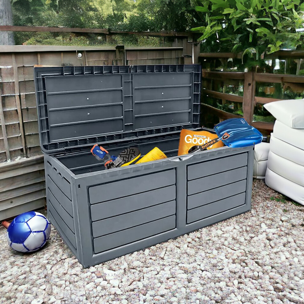 Neo Garden 320 Litre Dark Grey Outdoor Plastic Storage Box