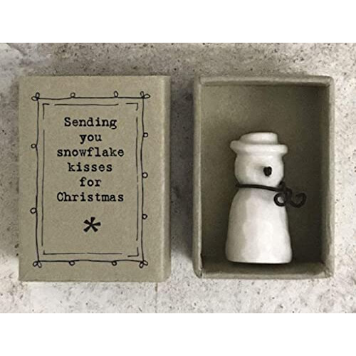 East of India Snowman Snowflake Kisses Matchbox