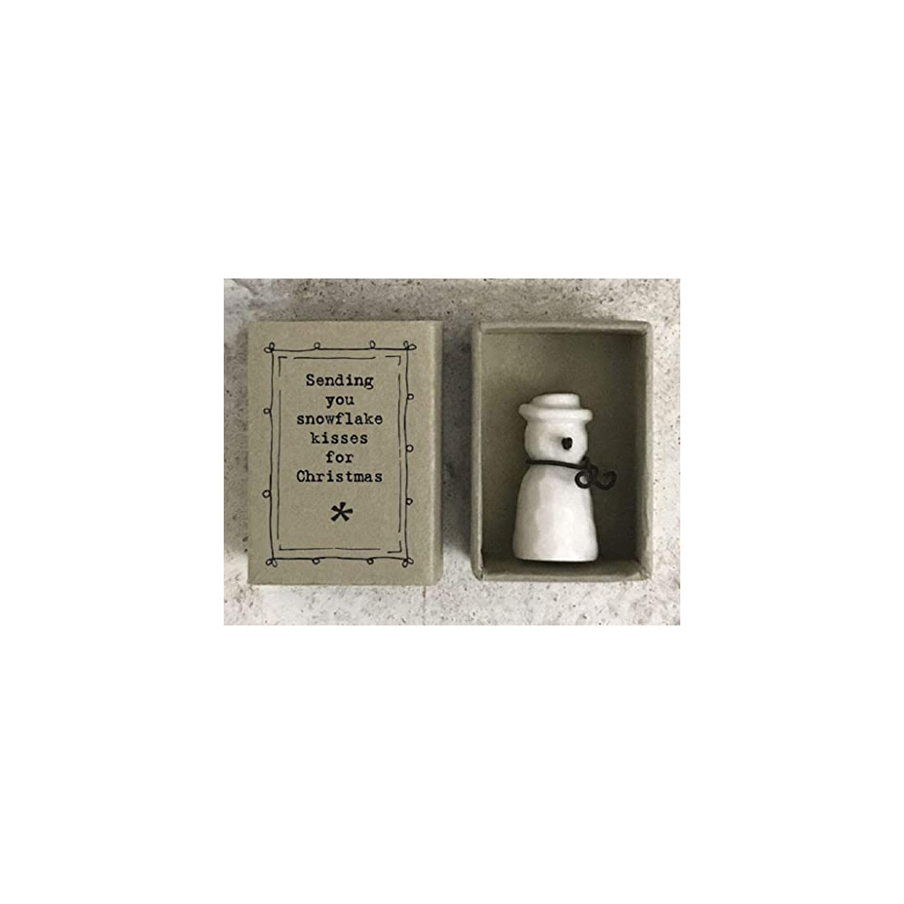 East Of India Snowman Snowflake Kisses Matchbox