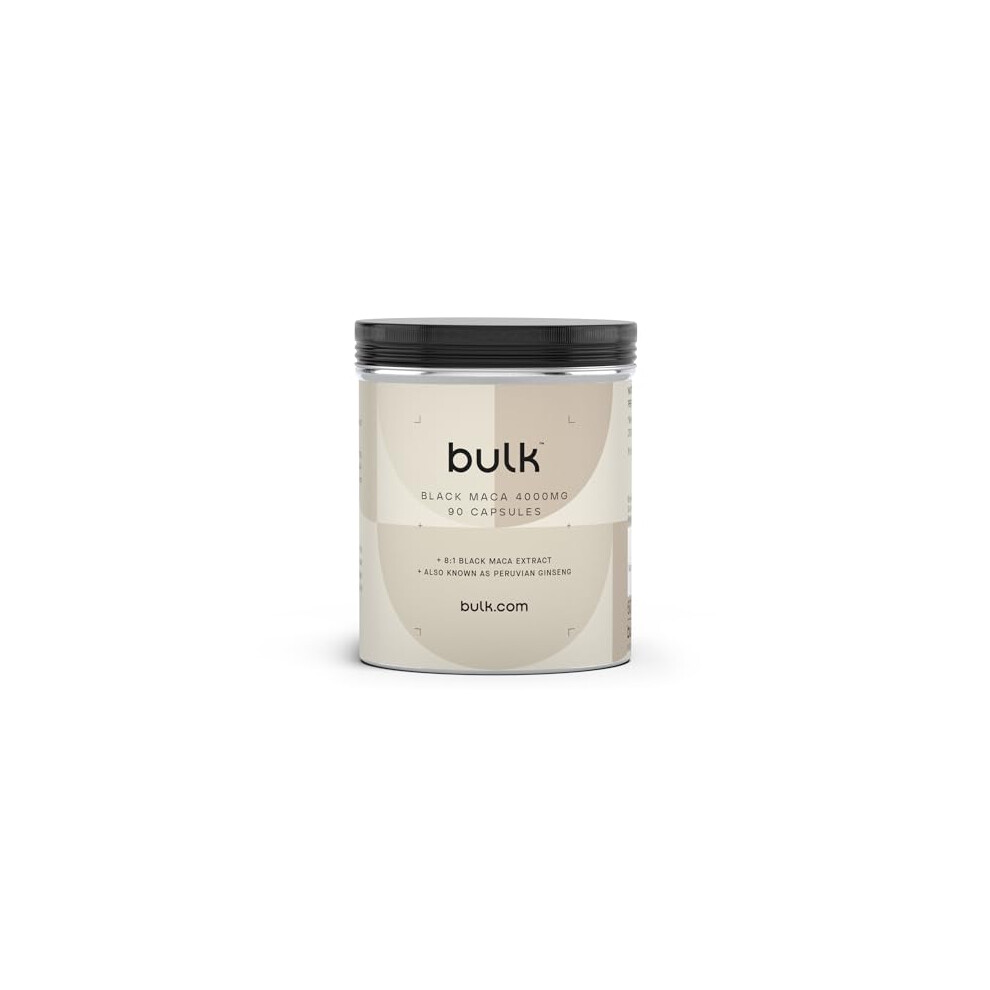 Bulk Black Maca Capsules, 4000 Mg, Pack Of 90, Packaging May Vary
